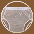 Ochranné inkontinenční kalhotky PVC 2G střední | transparentní mléčně bílá
