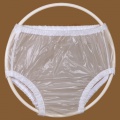 Ochranné inkontinenční kalhotky PVC FIX vysoké | bílá, transparentní mléčně bílá