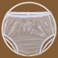 Ochranné inkontinenční kalhotky PVC KLASIK vysoké | transparentní mléčně bílá