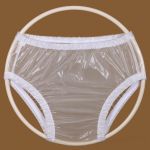 Ochranné inkontinenční kalhotky PVC FIX střední - bílá In-Tex