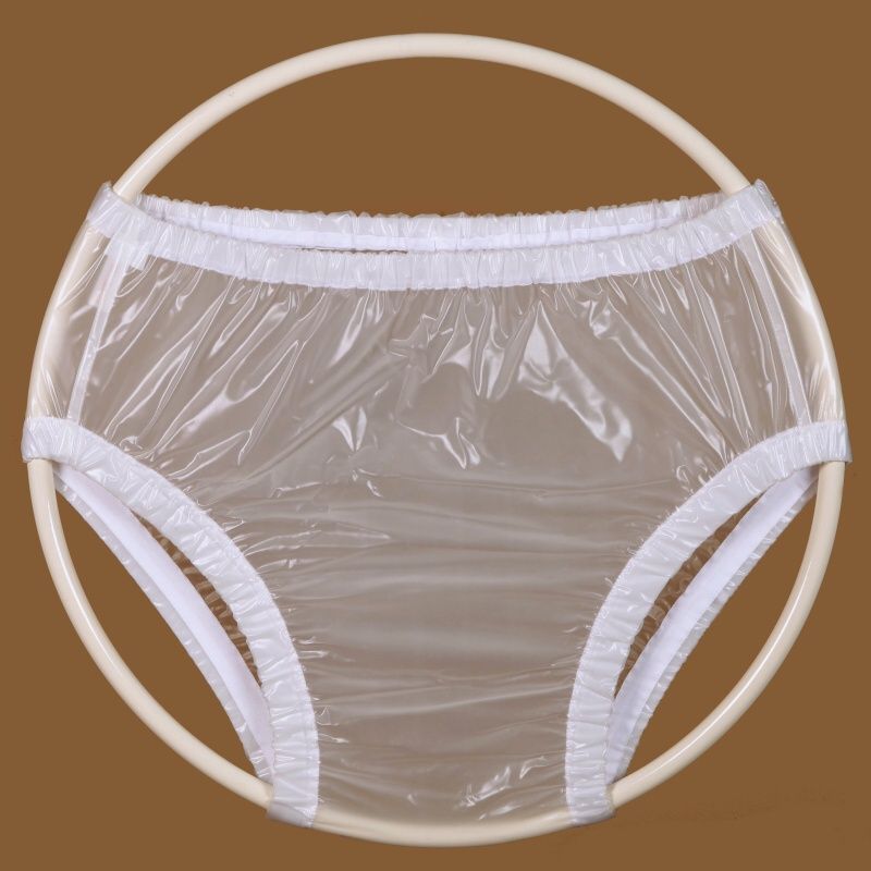 Ochranné inkontinenční kalhotky PVC FIX střední - transparentní mléčně bílá In-Tex