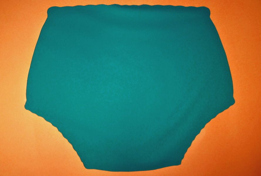 SOUPRAVA: absorpční plena s flanelem střední+kalhotky Poly zavinovací vysoké - petrolejově zelená In-Tex